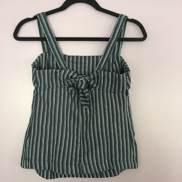 J Crew Turnover Top in Striped Linen - Picture 3 of 5